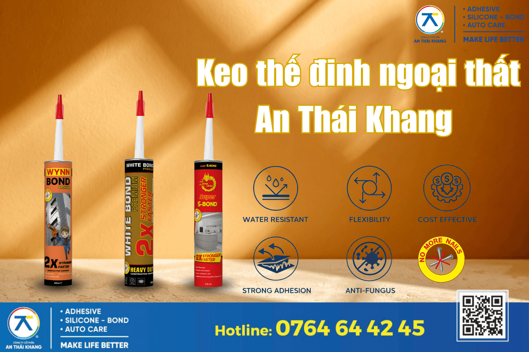 3 Dòng Keo Thế Đinh Ngoại Thất Dán Bảng Hiệu Bền Chắc