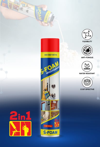 Keo Bọt Nở S-FOAM 900g