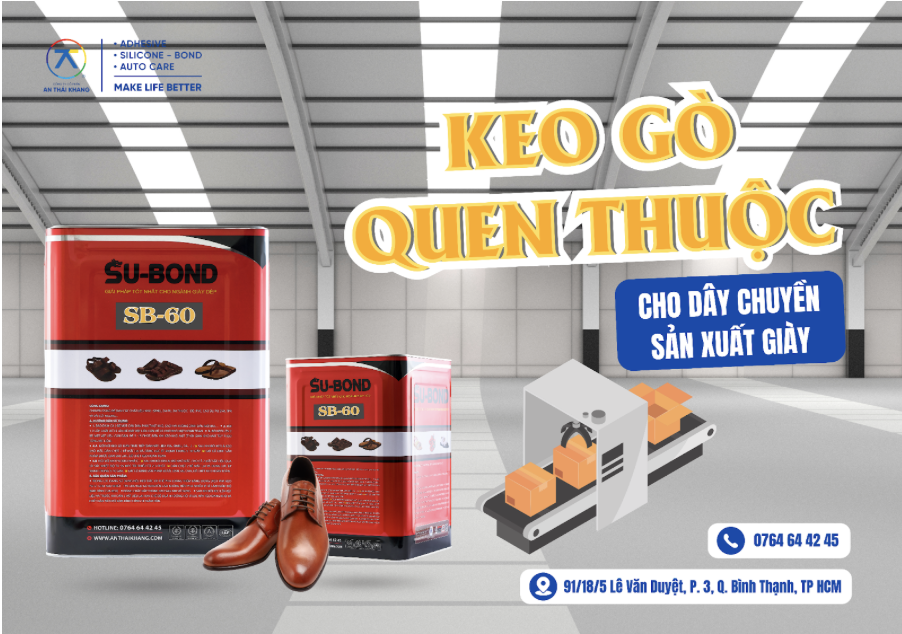 Keo vàng SB-60 một thành phần dùng cho sản xuất giày dép phổ thông