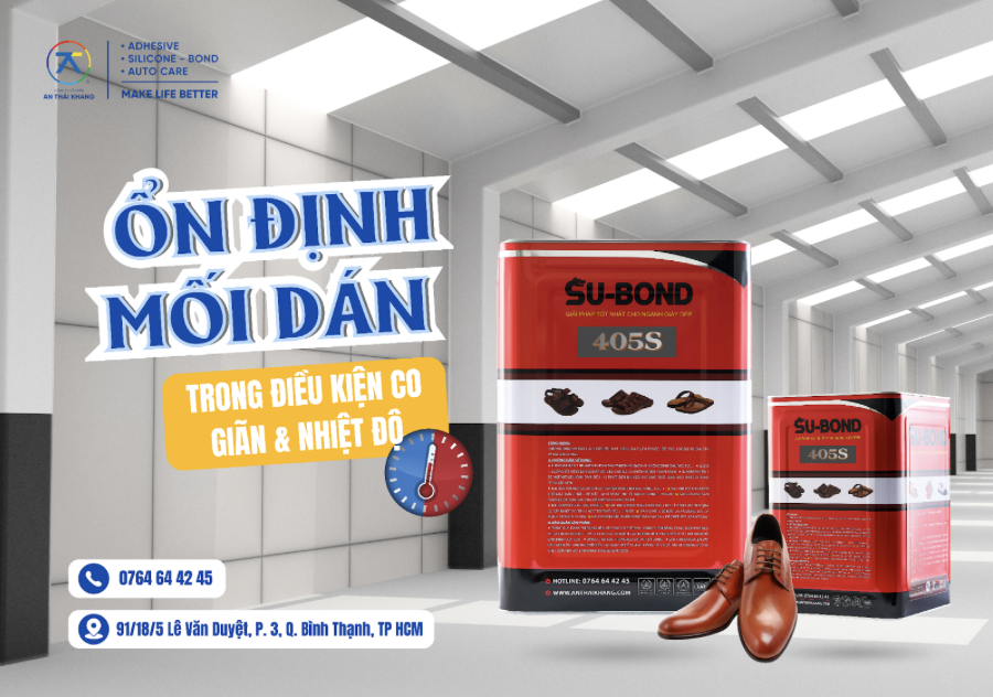 Keo vàng dung môi SB-405S chịu nhiệt, độ bền cao cho ngành giày dép
