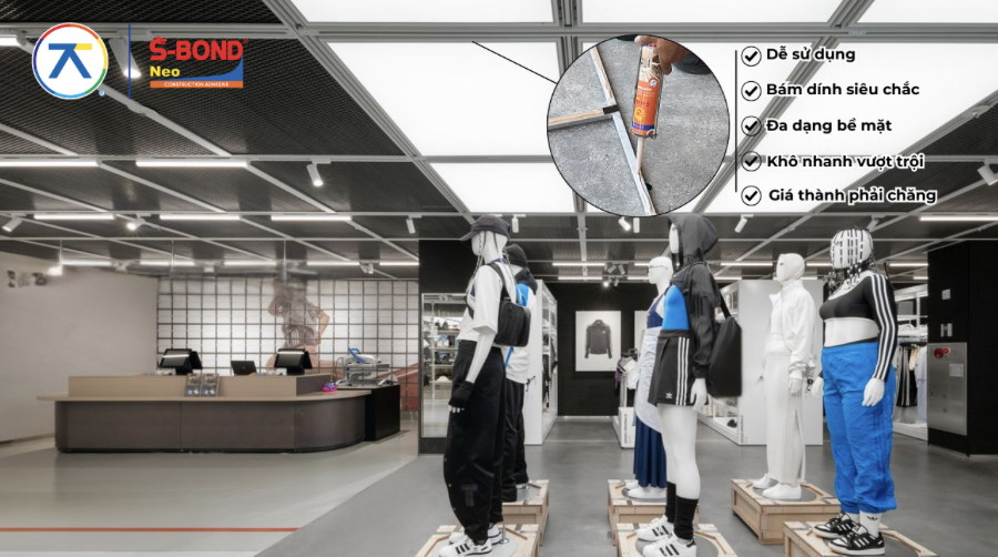 Keo S-Bond Neo bám dính mạnh cho vật liệu nội thất