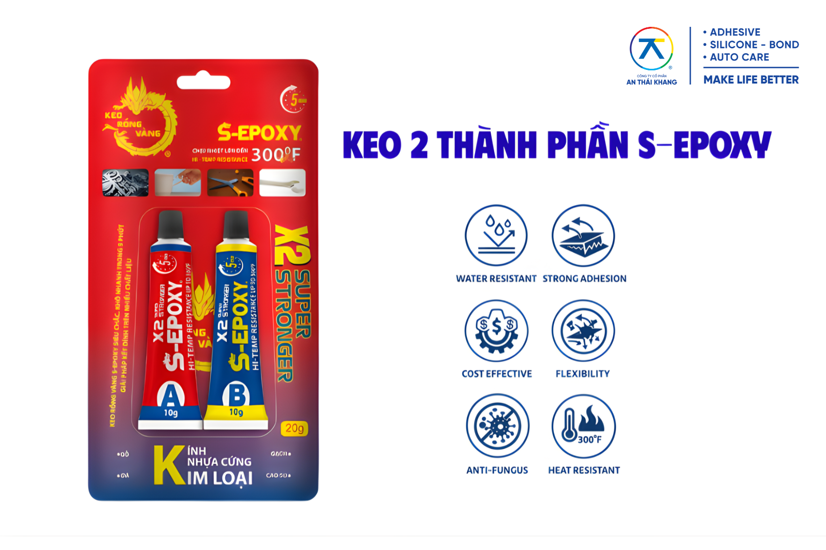Keo epoxy 2 thành phần S-EPOXY An Thái Khang 