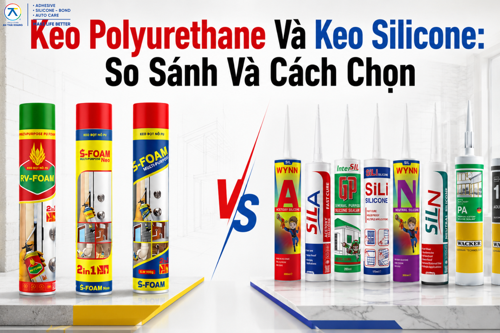 Keo Polyurethane Và Keo Silicone: So Sánh Và Cách Chọn