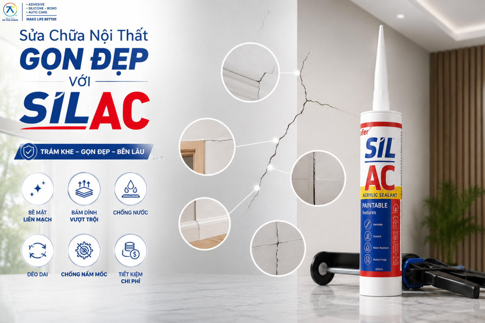 Neat and Professional Interior Repairs with SIL AC Sealant