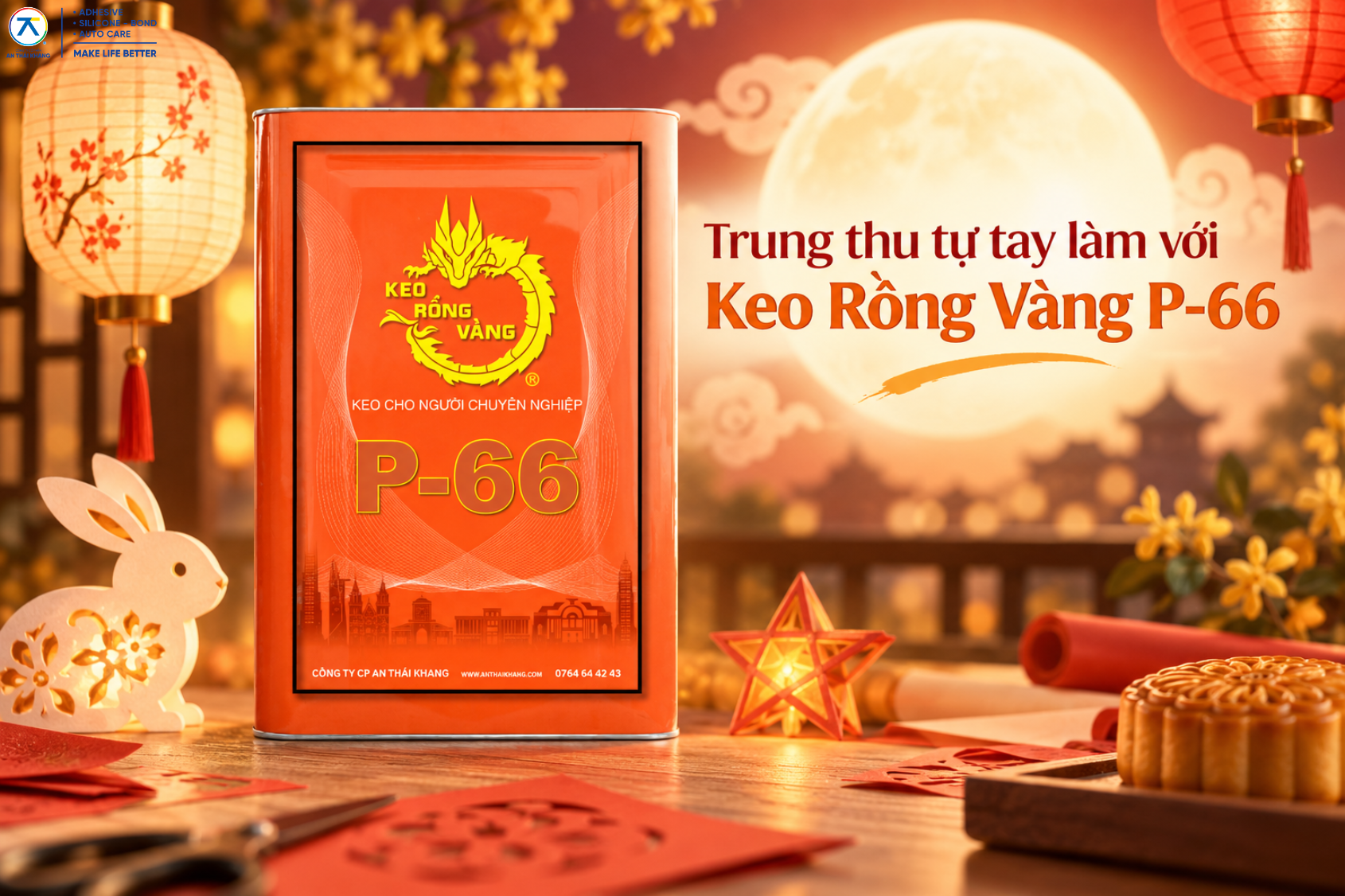 Trung Thu Tự Tay Làm Với Keo Rồng Vàng P-66
