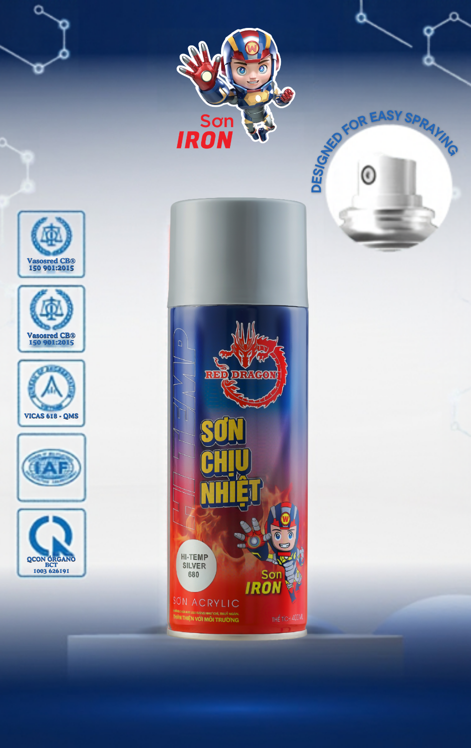 Sơn Xịt Chịu Nhiệt IRON 2
