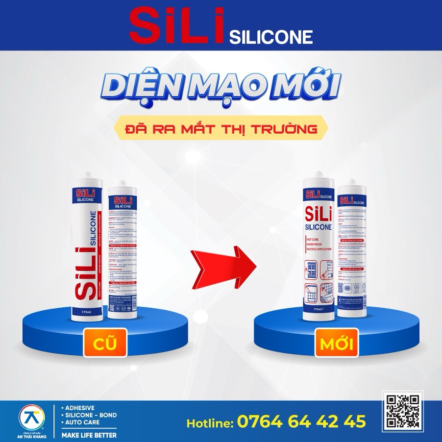 Diện mạo bao bì mới của sản phẩm Sili Silicone so với phiên bản trước