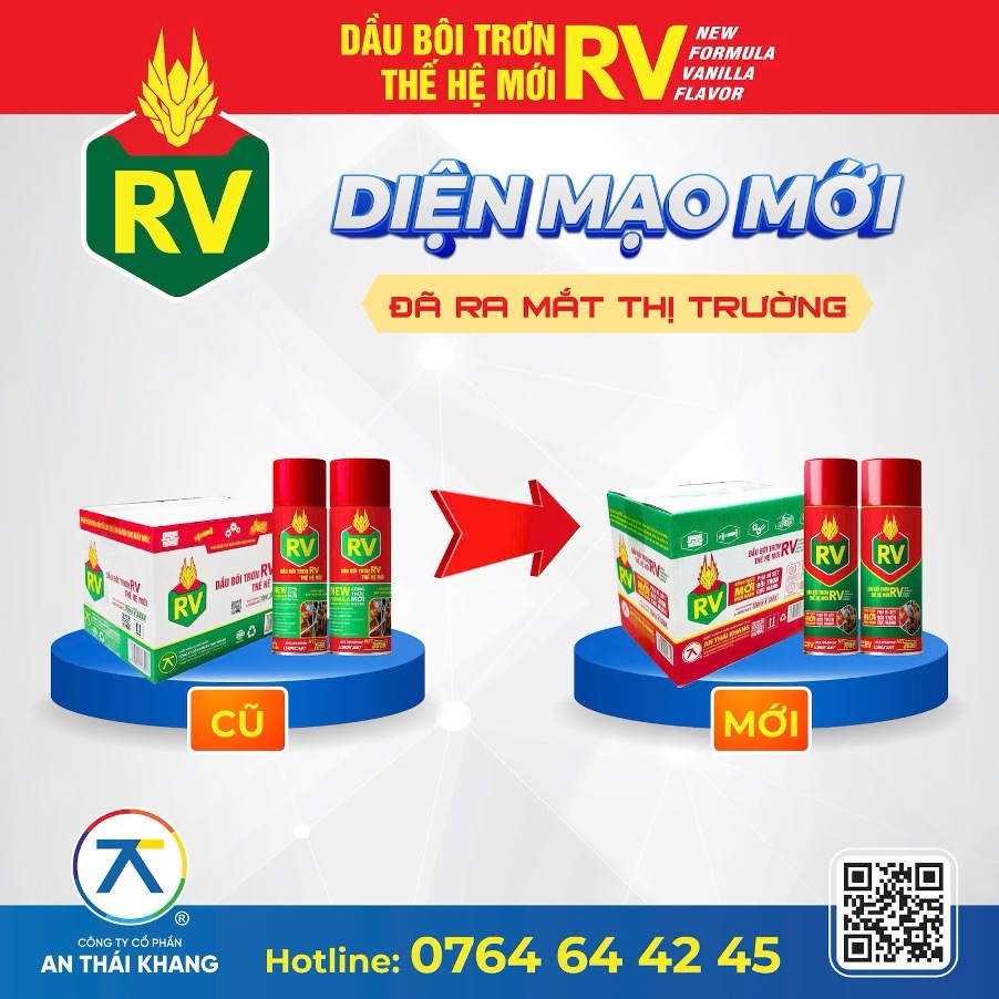 Bao bì dầu bôi trơn RV trước và sau khi thay đổi thiết kế chính thức